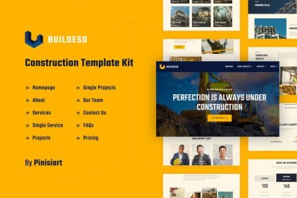 Buildeso - Construction Elementor Template Kit