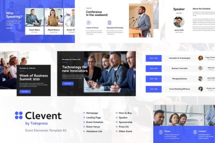 Clevent - Event Elementor Template Kit
