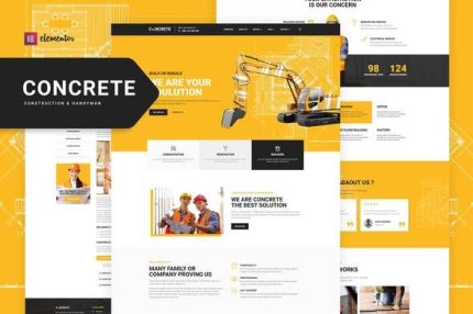 Concrete - Construction Elementor Template Kit