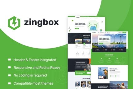 Zingbox - Wind & Solar Energy Elementor Template Kit