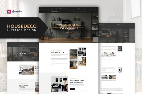 Housedeco – Interior Design Elementor Template Kit