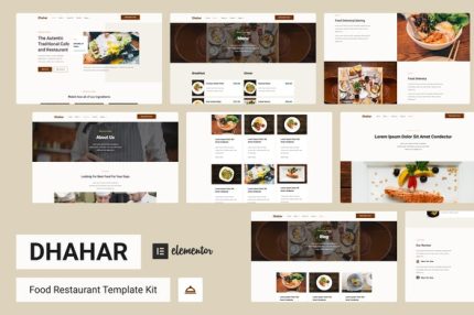 Dhahar - Restaurant Elementor Template Kit