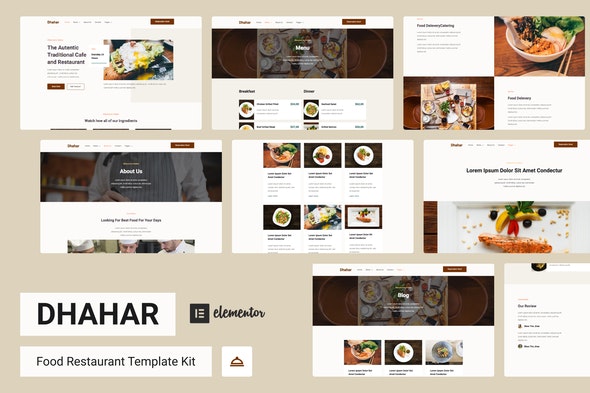 Dhahar – Restaurant Elementor Template Kit