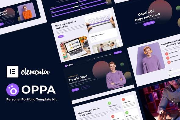 Oppa – Personal Portfolio Elementor Template Kit