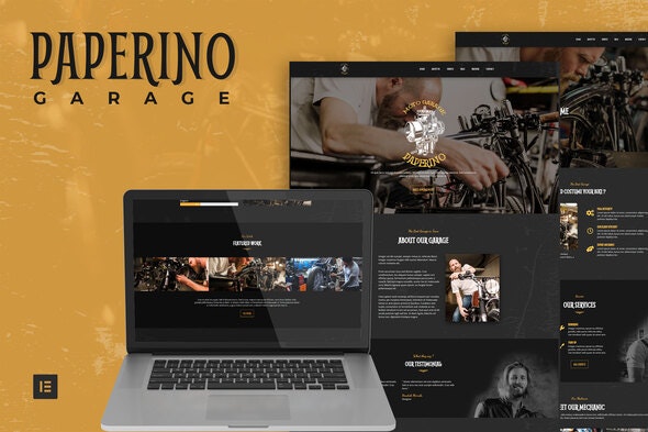 Paperino Garage – Mechanic Elementor Template Kit