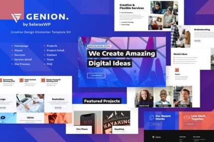 Genion - Creative & Design Elementor Template Kit