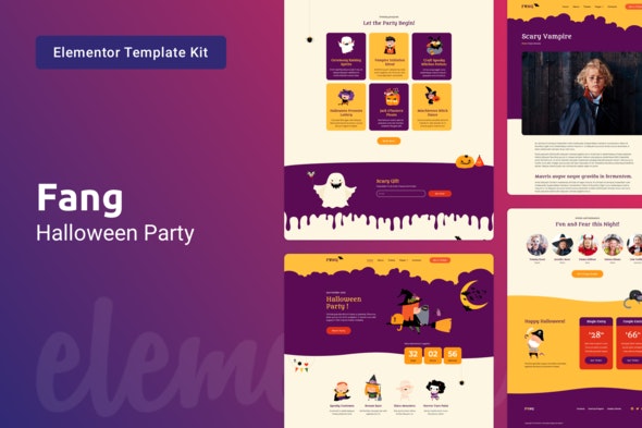 Fang – Halloween Party Elementor Template Kit