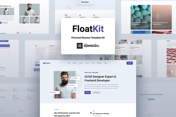 FloatKit – Personal Resume Elementor Template Kit