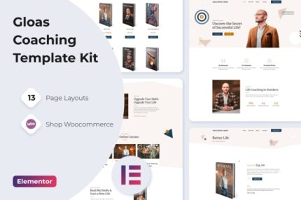Gloas - Life Coach Online Courses Elementor Template Kit