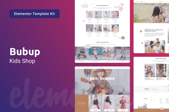 Bubup – Kids Store & Baby Shop Elementor Template Kit
