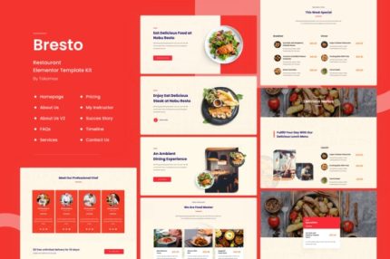Bresto - Restaurant & Cafe Food Elementor Template Kit