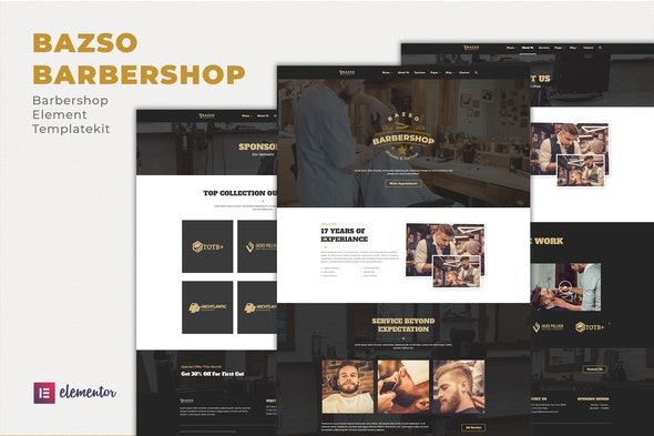 Bazso – Barbershop Elementor Template Kit