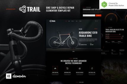 Trail - Bike Shop & Bicycle Repair Elementor Template Kit