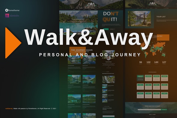 Walk&Away – Travel Blog & Tours Elementor Template Kit