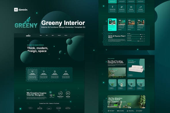 Greeny – Interior Elementor Template Kit