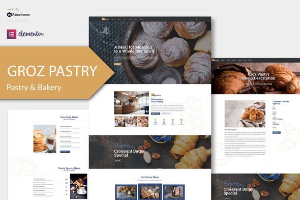 GrozPastry – Bakery Elementor Template Kit