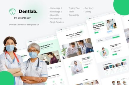 Dentlab - Health & Medical Elementor Template Kit