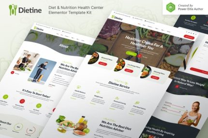 Dietine - Diet & Nutrition Health Center Elementor Template Kit