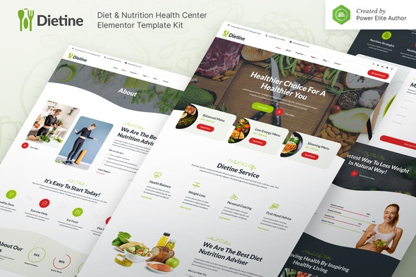 Dietine – Diet & Nutrition Health Center Elementor Template Kit