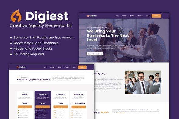 Digiest – Creative Agency Elementor Kit