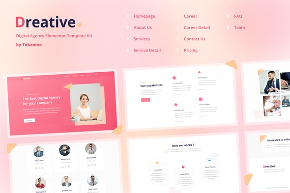 Dreative - Agency Elementor Template Kit