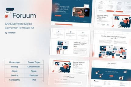 Foruum - SaaS & Software Startup Elementor Template Kit
