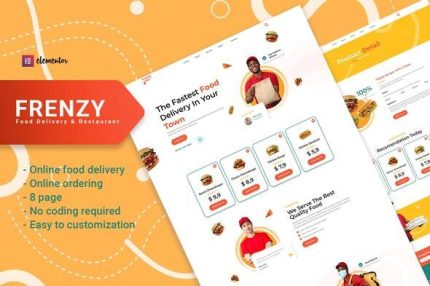 Frenzy - Food Delivery & Restaurant Elementor Template Kit
