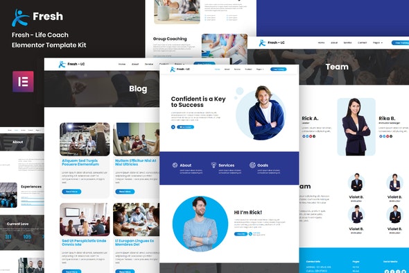 Fresh – Life Coach Elementor Template Kit