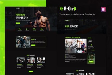 G-on - Fitness & Gym Elementor Template Kit