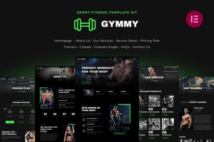Gymmy - Sport & Fitness Elementor Template Kit