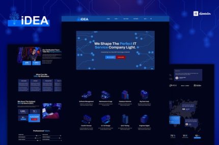 iDea - Technology & IT Network Service Elementor Template Kit