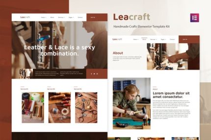 Leacraft - Handmade Crafts Elementor Template Kit