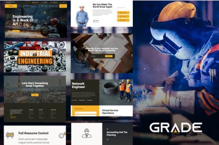 Grade - Engineering & Industrial Elementor Template Kit