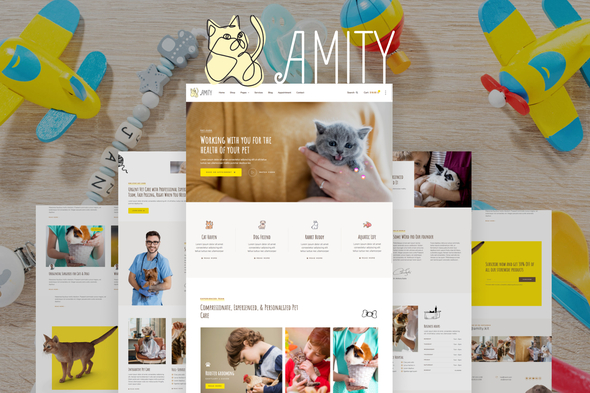 Amity - Animal Hospital & Veterinarian Template Kit