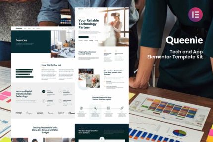 Queenie - Tech & App Elementor Template Kit