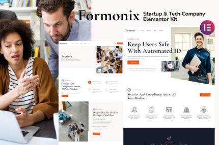 Formonix - Startup & Tech Company Elementor Template Kit