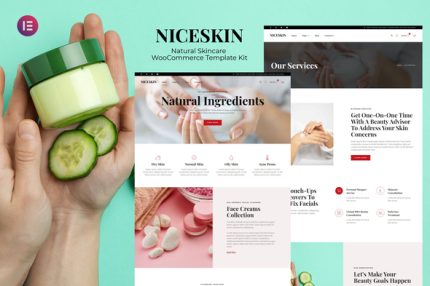 Niceskin - Natural Skincare Elementor Template Kit