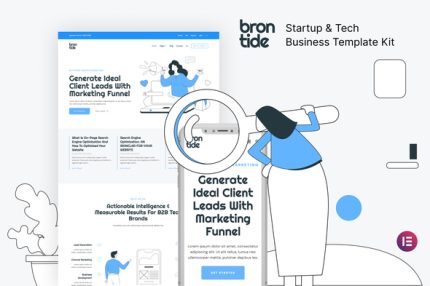 Brontide - IT Solutions & Technology Startup Elementor Template Kit