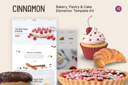 Cinnamon - Bakery & Pastry Shop Elementor Template Kit
