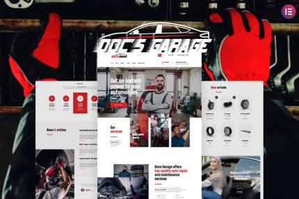 Docs Garage - Car Repair Services Elementor Template kit