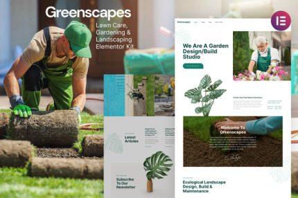 Greenscapes - Gardening & Landscaping Lawncare Elementor Template Kit