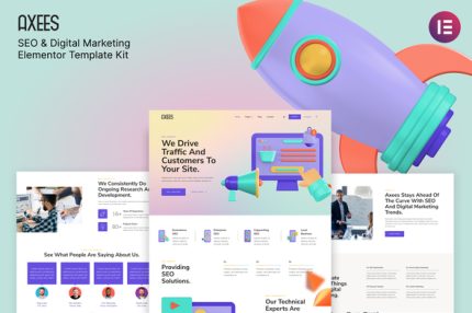 Axees - SEO & Digital Marketing Elementor Template Kit
