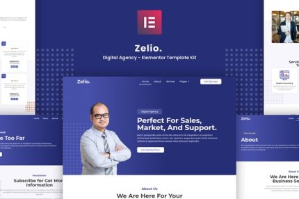 Zelio - Digital Agency Elementor Template Kit