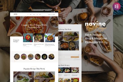 Novine - Food Recipe Blog & Magazine Template Kit