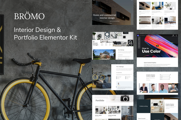 Bromo - Interior Design Portfolio Template Kit