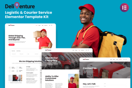 Deliventure - Logistic & Courier Service Elementor Template Kit