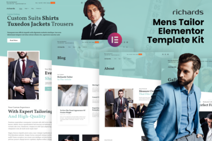 Richards - Mens Tailor Elementor Template Kit