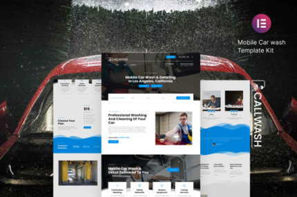 Callwash - Mobile Car Wash Elementor Template Kit