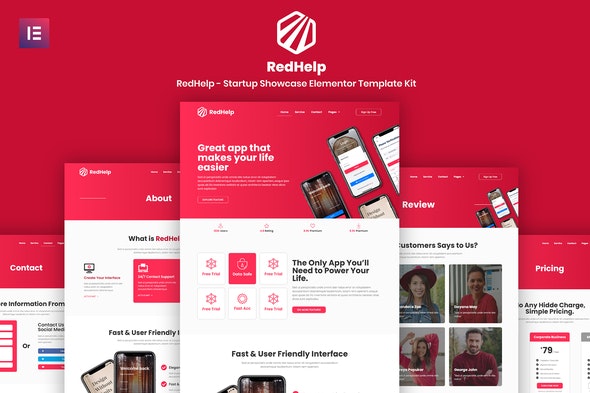 RedHelp – Startup Showcase Elementor Template Kit