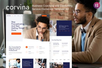 Corvina - Business Coaching & Consulting Service Elementor Template Kit